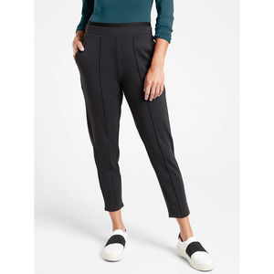 Athleta Venice Pintuck Jogger Pants XXS Black High Rise Trouser Tapered